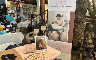 Anchored Beginnings Lactation Support table display