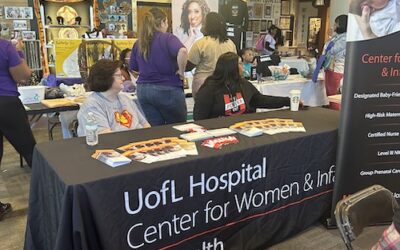 UofL Hospital Center for Women and Infants table at the Annual Black Maternal Health Fair